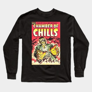 Flaming Robot Comic Cover Long Sleeve T-Shirt